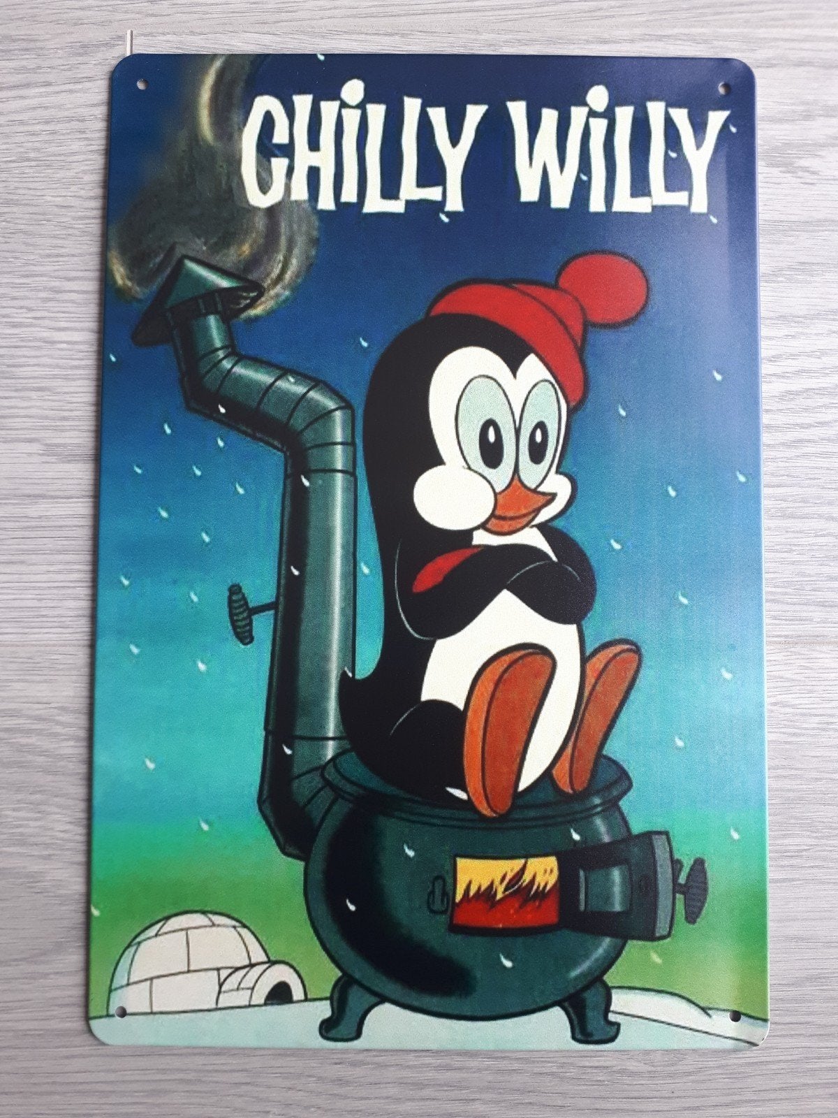 Chilly Willy 20x30 cm Metalen Reclamebord, Verzenden, Nieuw, Reclamebord