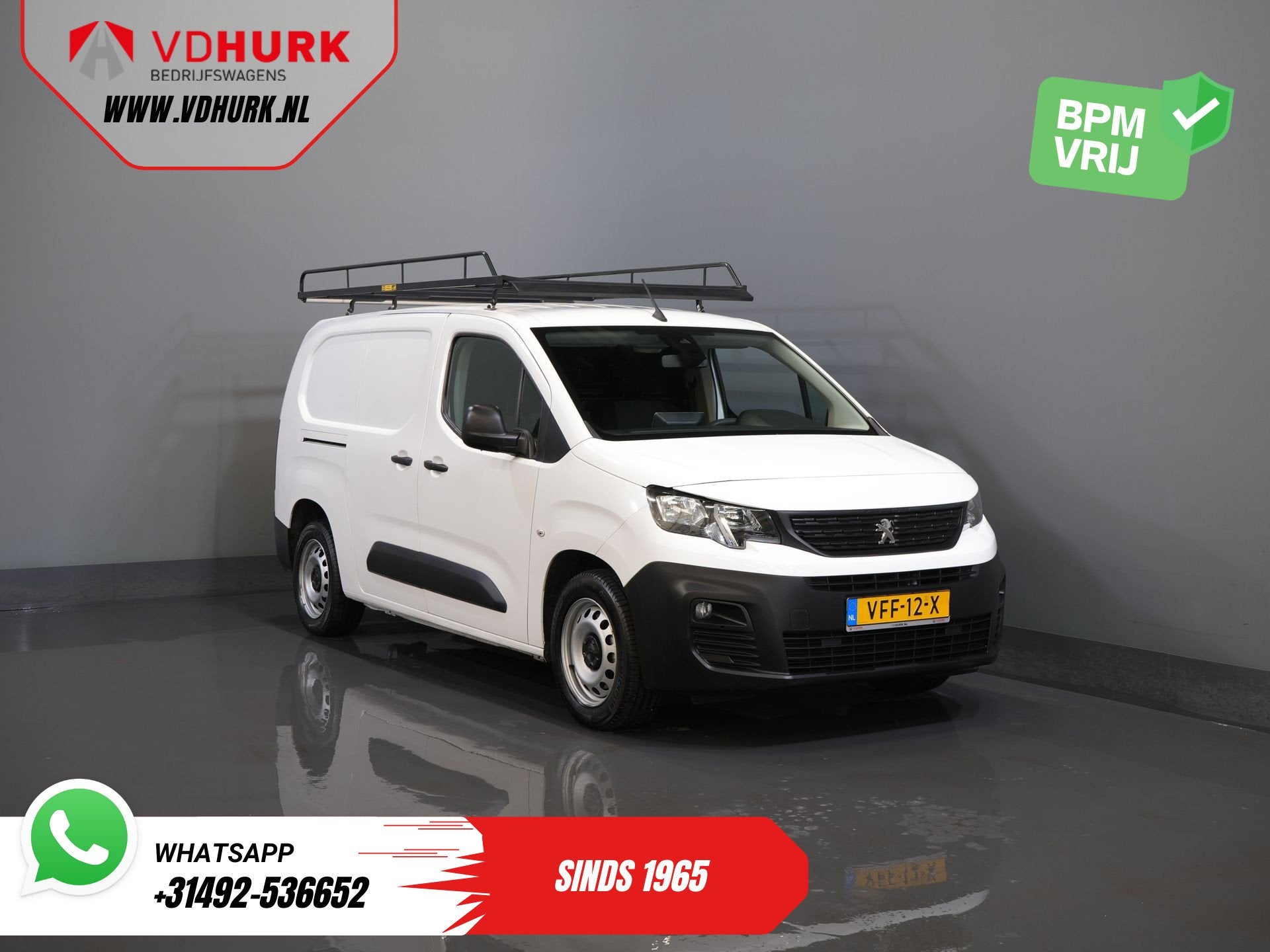 Peugeot Partner 1.5 HDI 130 pk Aut. L2 NL Auto/ 3Pers/ Carpl, Auto's, Stof, Gebruikt, Euro 6, 4 cilinders