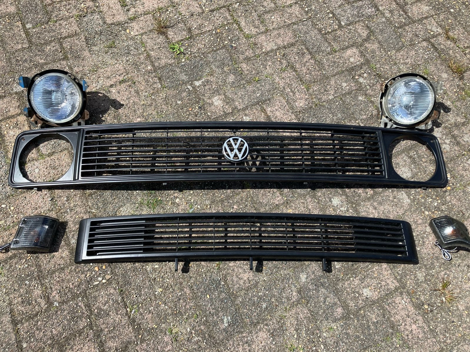 Koplampen, knipperlichten en grill voor Volkswagen T3, Ophalen, Gebruikt, Volkswagen
