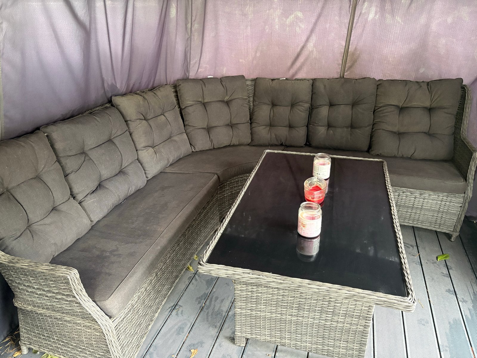 Merk Bois le Duc loungeset met tafel, Tuin en Terras, Tuinsets en Loungesets, Ophalen, 5 zitplaatsen, Gebruikt, Loungeset