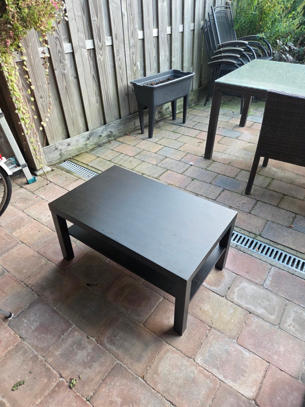 IKEA bijzettafel - Donkerbruin/Zwart, Ophalen, Minder dan 45 cm, Gebruikt, Modern, functioneel