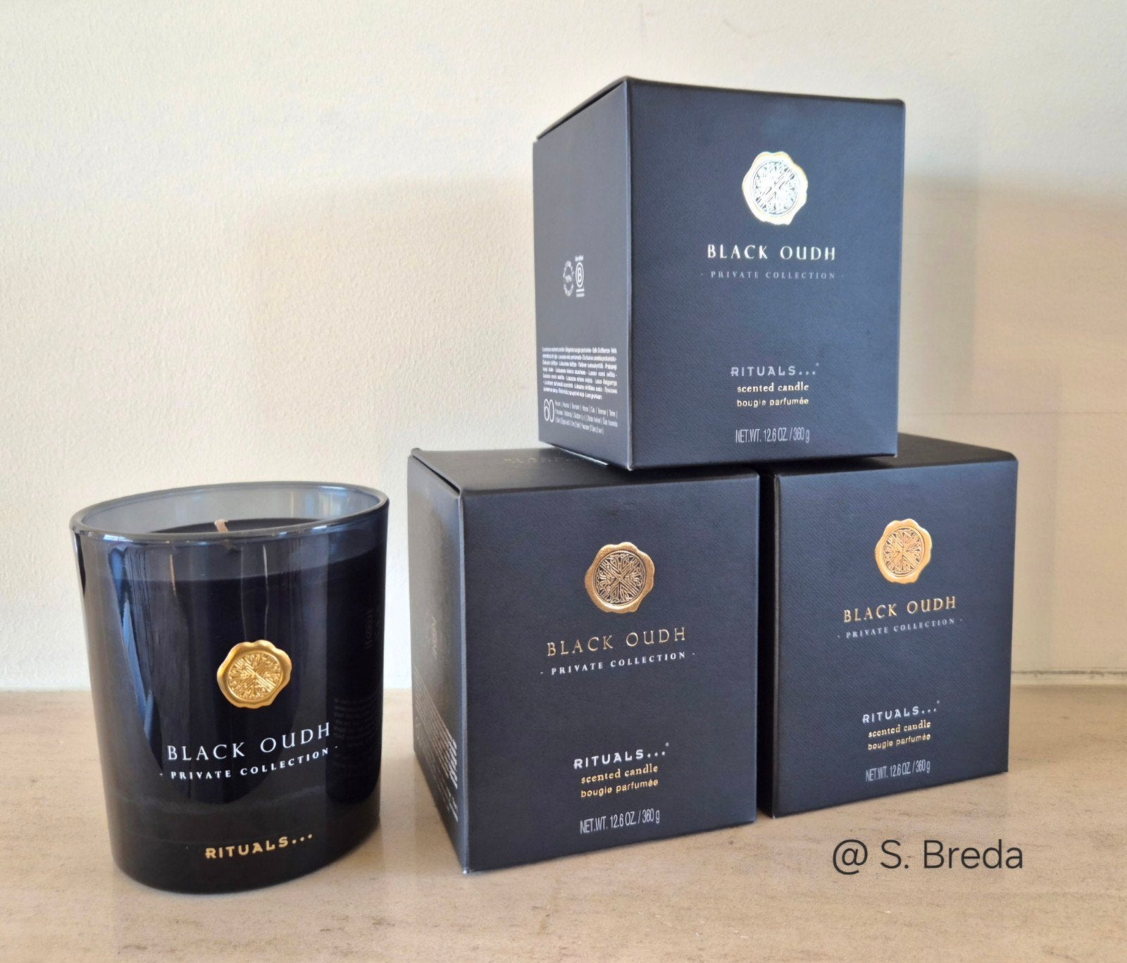 Rituals | Black Oudh | Geurkaars 360 gram kaars, Zwart, Nieuw, Ophalen of Verzenden, Glas