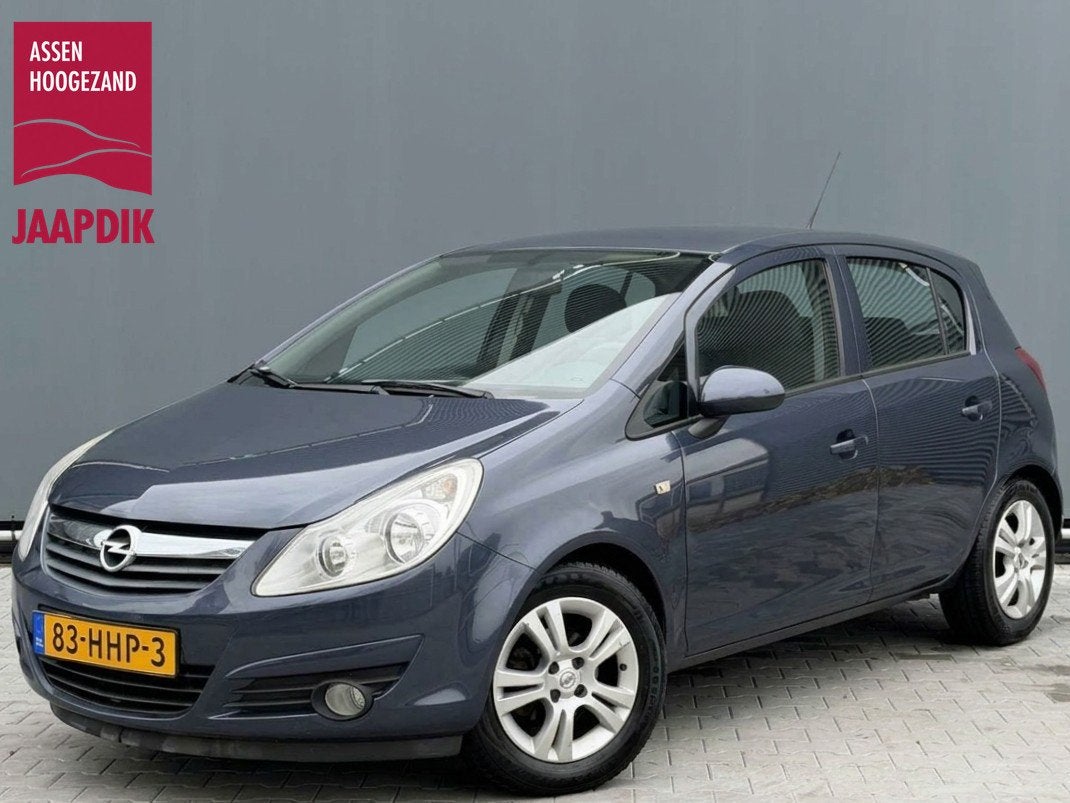 Opel Corsa BWJ 11-2008 | 1.2-16V 81PK Enjoy | TREKHAAK | AIR, Auto's, Voorwielaandrijving, Stof, Gebruikt, Zwart