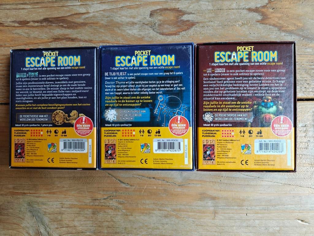3 X Escape Room., Ophalen of Verzenden, 999 Games., 999 Games., 999 Games.