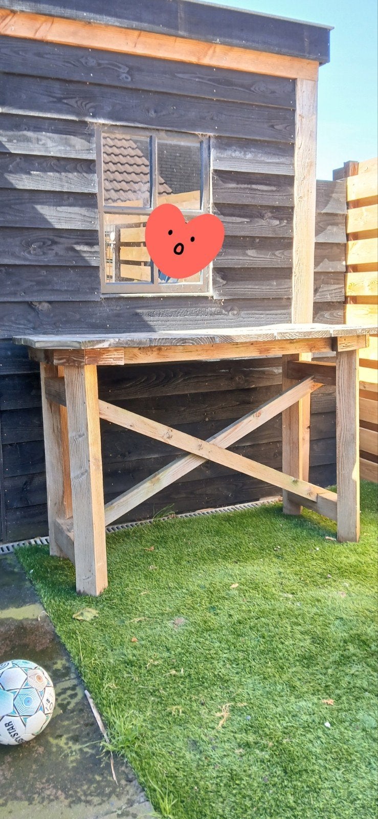 Set van houten bartafel met 3 grijze barkrukken, Ophalen, Gebruikt, Rechthoekig, Hout