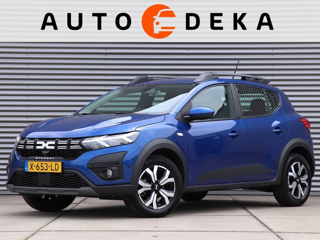 Dacia Sandero Stepway 1.0 TCe 100 ECO-G Up&Go LPG-G3 *Naviga, Auto's, Dacia, Voorwielaandrijving, Stof, Gebruikt, Blauw