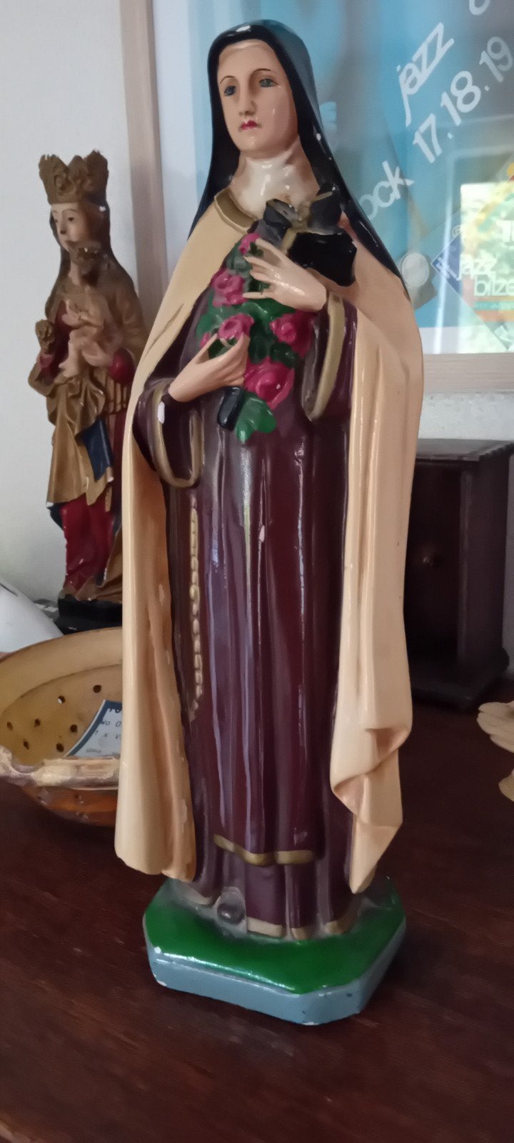 Oud gipsen heilige beeld, Ophalen of Verzenden