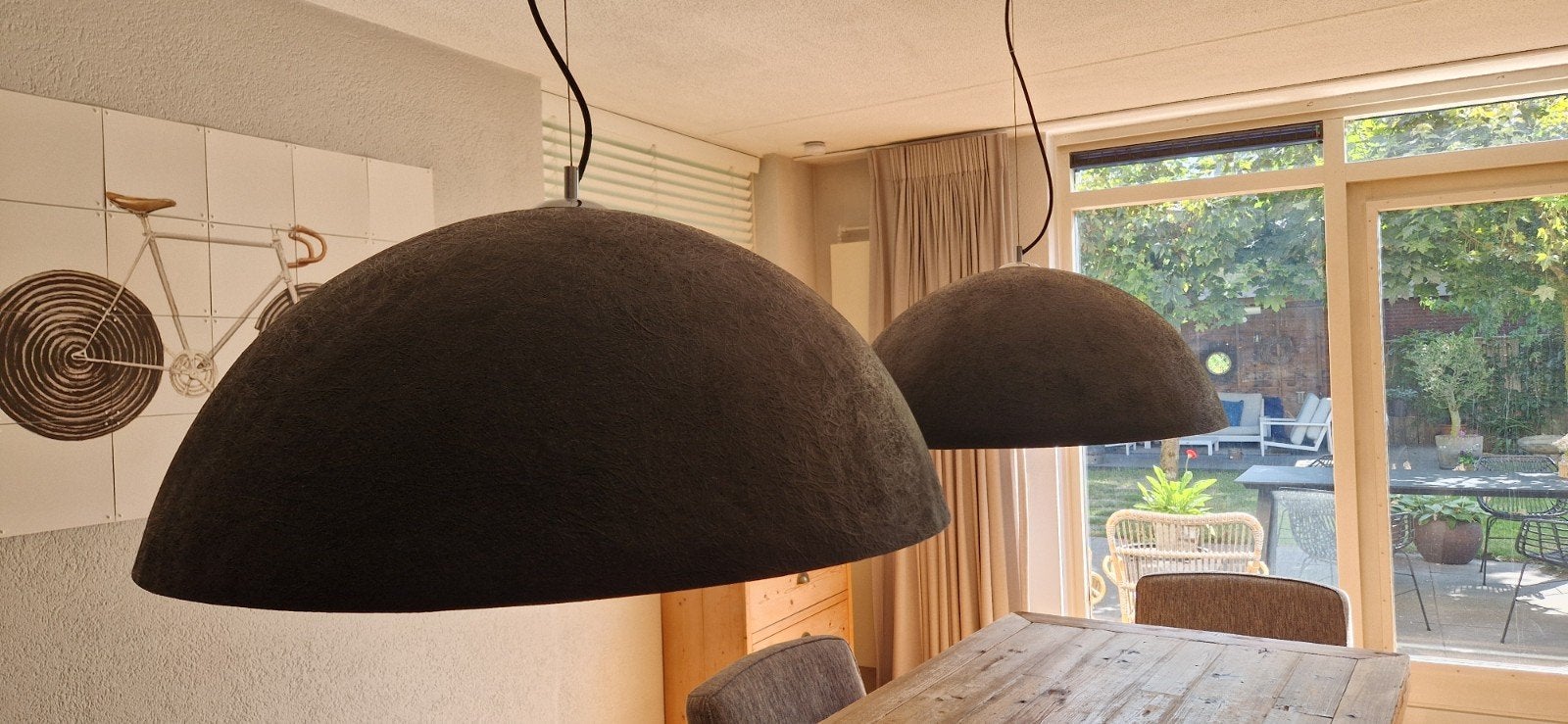 2 Zwarte hanglampen, Ophalen of Verzenden
