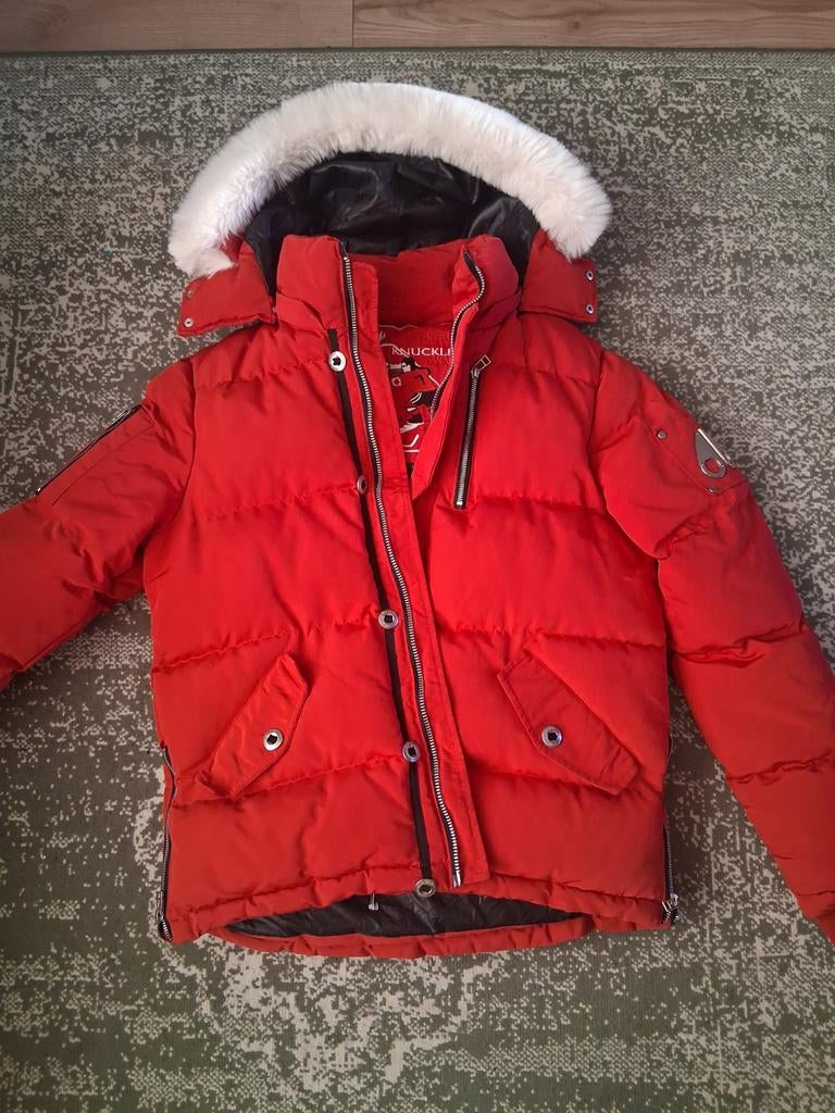 Moose Knuckles 3Q winterjas, Kleding | Dames, Jassen | Winter, Ophalen of Verzenden, Zo goed als nieuw, Rood