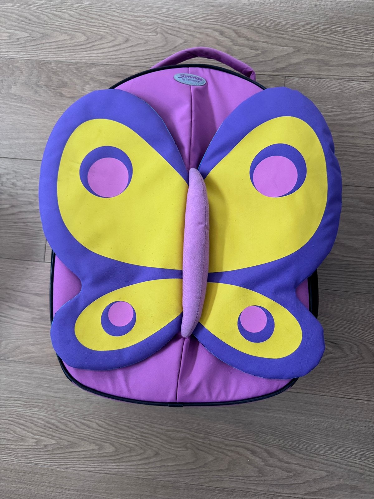 Zeldzaam! Samsonite Sammies Kinderkoffer Vlinder Roze/Paars, Wieltjes, Hard kunststof, Minder dan 50 cm, Ophalen of Verzenden