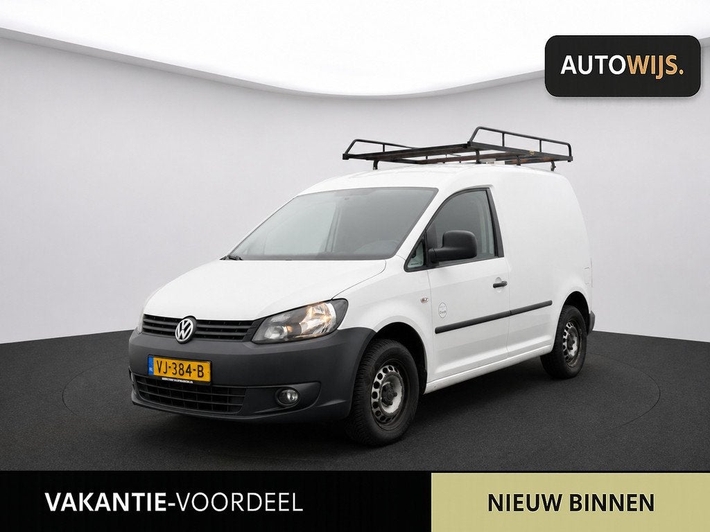 Volkswagen Caddy 1.6 TDI BMT|NL AUTO|AIRCO|APK 11-2026|, Voorwielaandrijving, Euro 5, Stof, Zwart