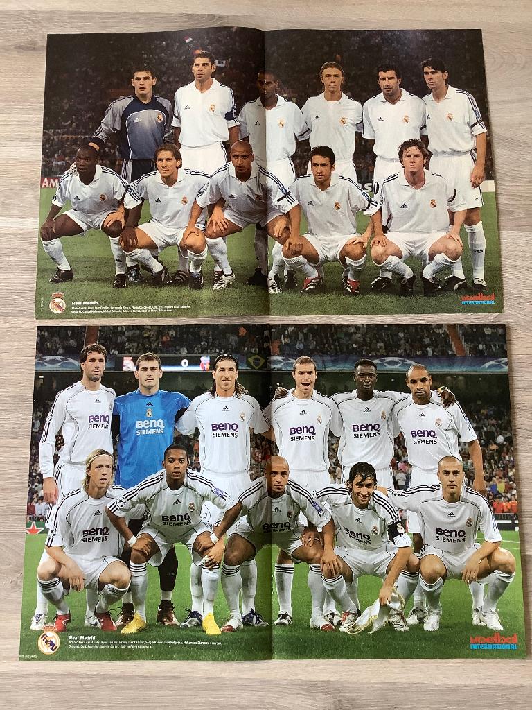 Posters Real Madrid Jaren 2000, Verzamelen, Sportartikelen en Voetbal, Ophalen of Verzenden, Zo goed als nieuw, Buitenlandse clubs