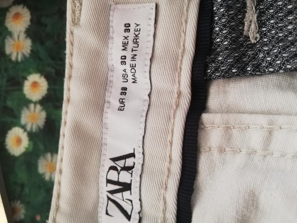 Witte broek zara, Kleding | Dames, Ophalen of Verzenden, Maat 36 (S), Lang, Gedragen