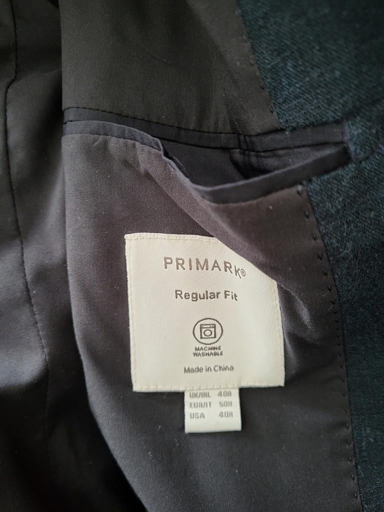 Primark Regular Fit Heren Coltrui - Maat 50R, Kleding | Heren, Kostuums en Colberts, Ophalen of Verzenden, Gedragen, Primark, Maat 48/50 (M)