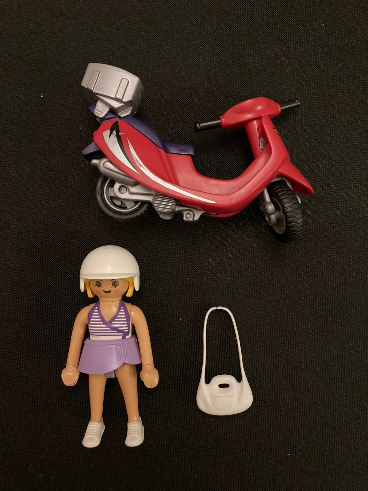 Playmobil vrouw met scooter., Ophalen of Verzenden, Zo goed als nieuw