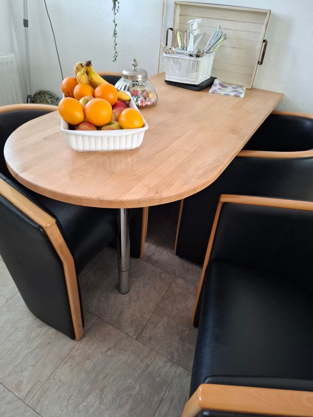 Muur tafel, Ophalen, Gebruikt