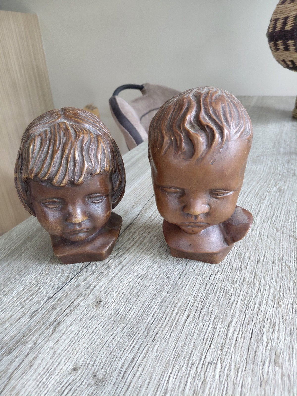 2 kinderhoofdjes, Antiek en Kunst, Ophalen of Verzenden