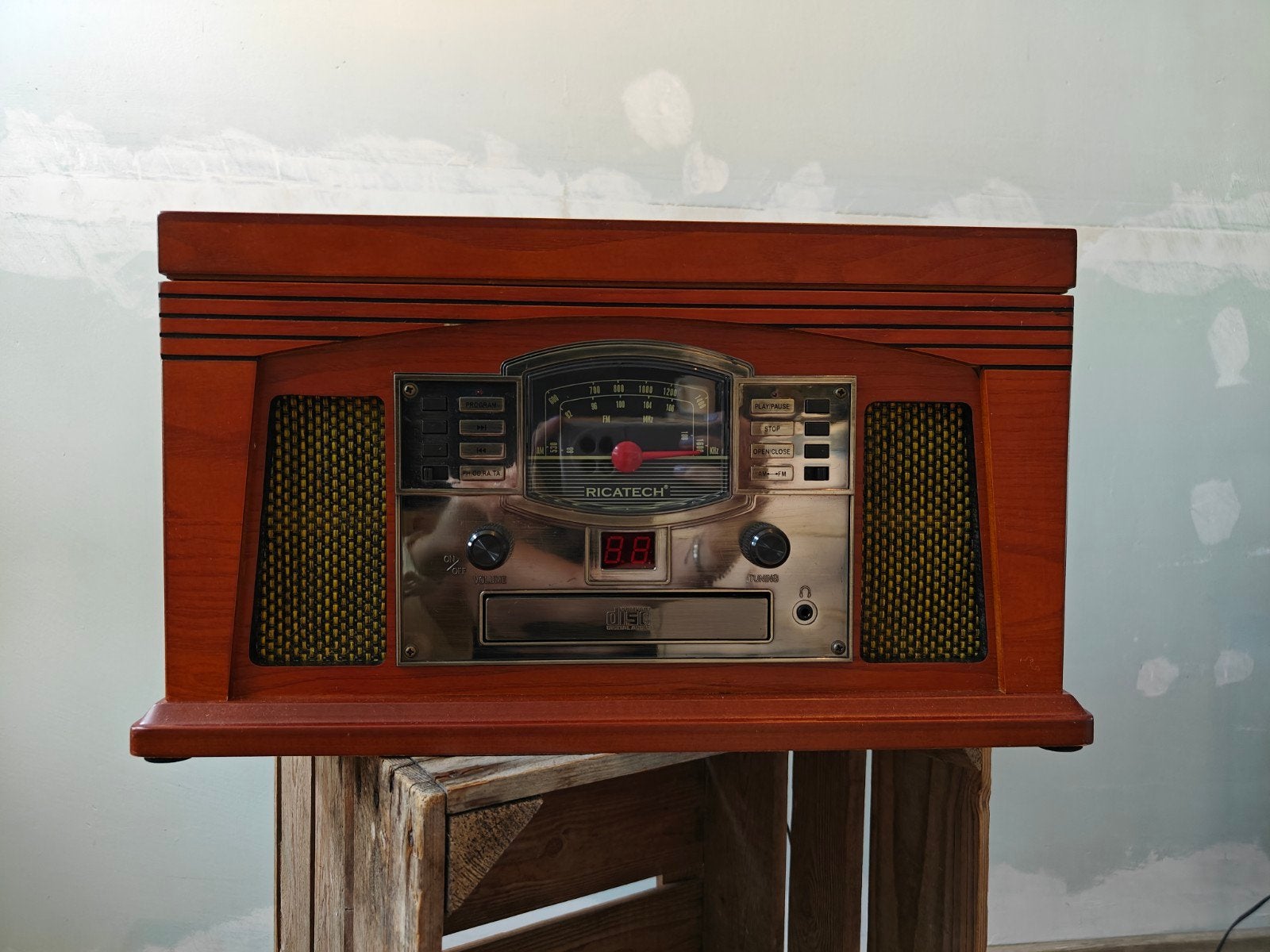 Ricatech Platenspeler met Radio en CD-speler, Ophalen of Verzenden, Gebruikt, Platenspeler, Overige merken