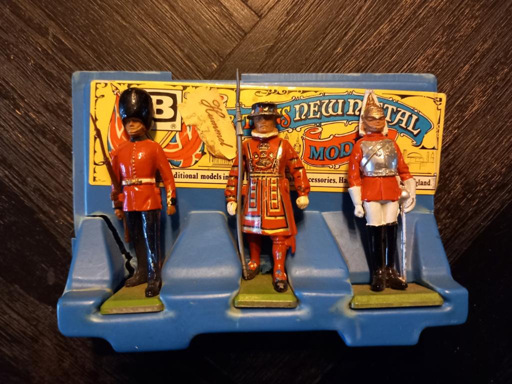 Vintage Britains Deetail Metalen Soldaten - Garde, W. Britain, London, England, Gebruikt, Britains Deetail, Ophalen of Verzenden