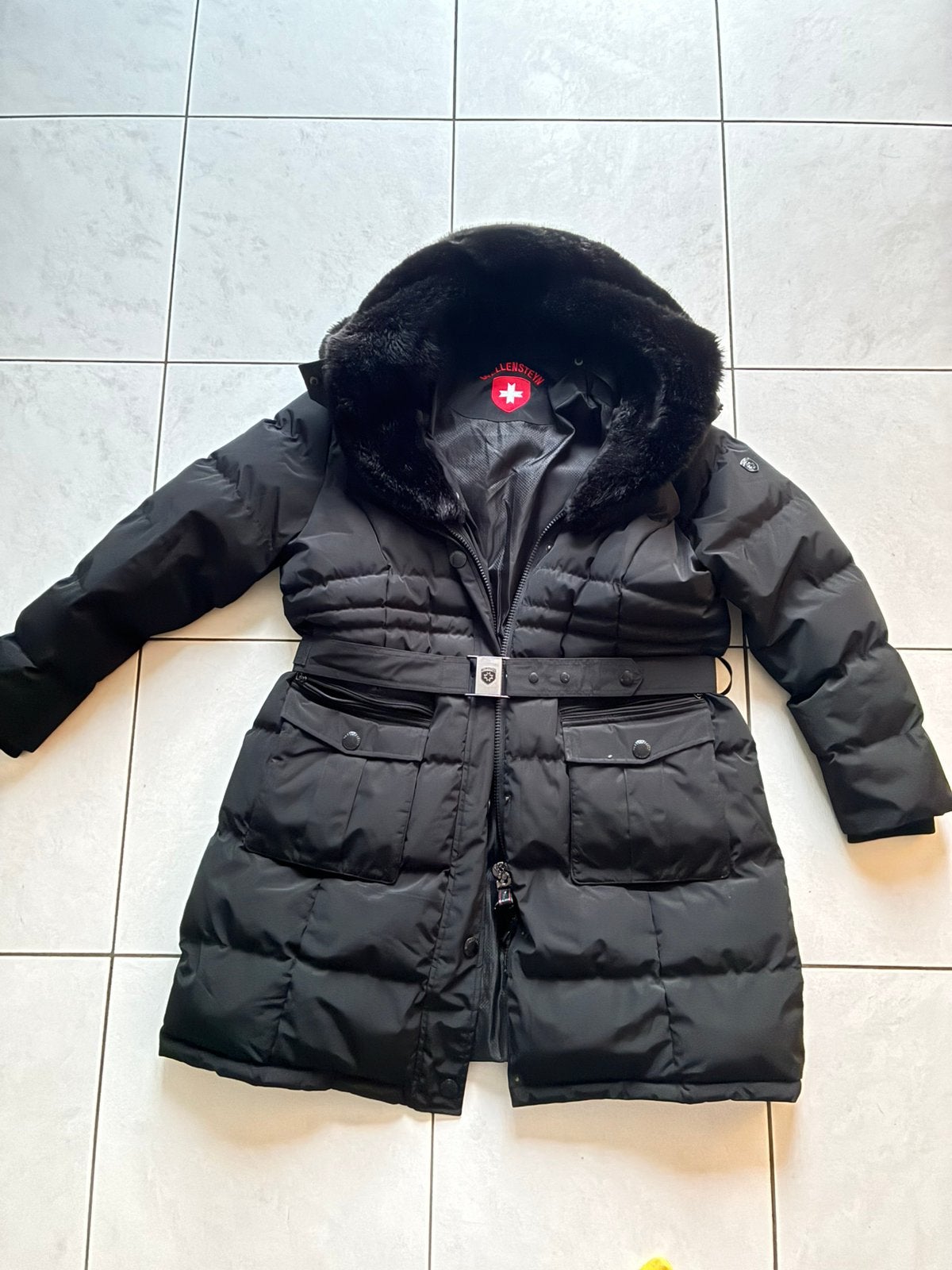Wellensteyn dames winterjas maat 2XL, Ophalen, Zo goed als nieuw, Maat 46/48 (XL) of groter, Zwart