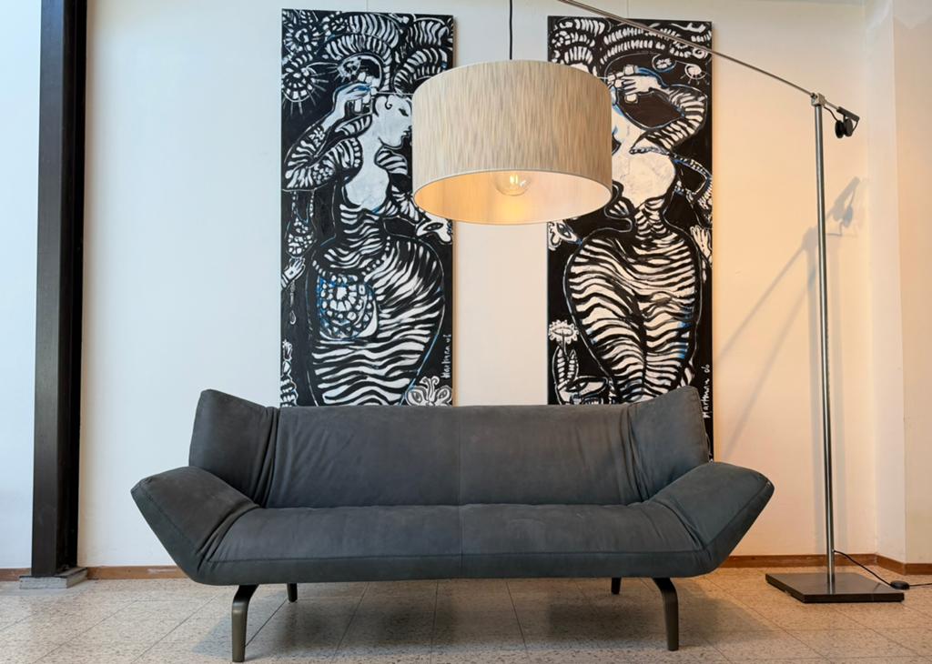 Leolux Devon 3 zits bank leder Danza Mirage NIEUW, Ophalen, Nieuw, 75 tot 100 cm, Leer