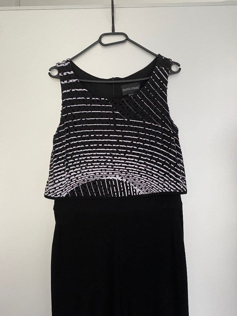 K225 Frank Lyman mt. 36=S jumpsuit playsuit zwart/wit, Kleding | Dames, Jumpsuits, Zwart, Ophalen of Verzenden, Zo goed als nieuw