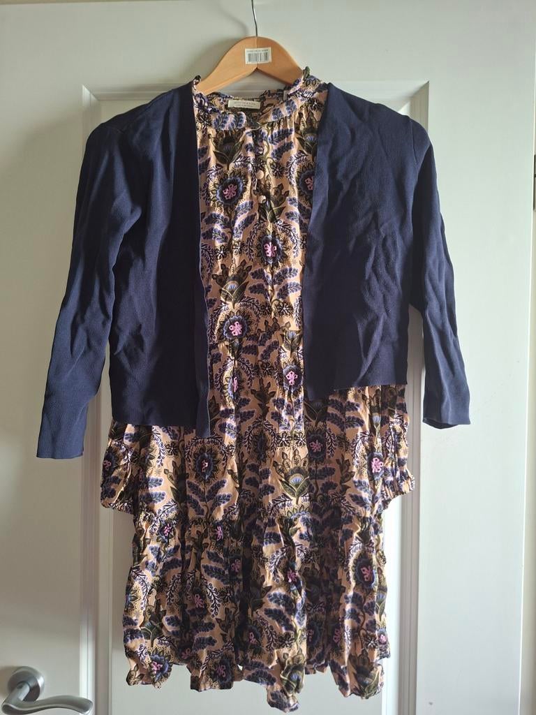 Damesjurk met print en vestje, Kleding | Dames, Jurken, Ophalen of Verzenden