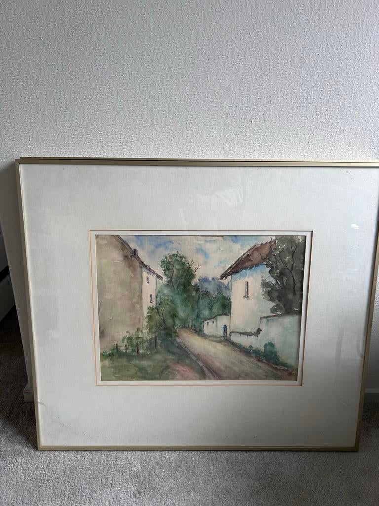 Frans Ronda - Aquarel Limburgs Landschap, Antiek en Kunst, Ophalen