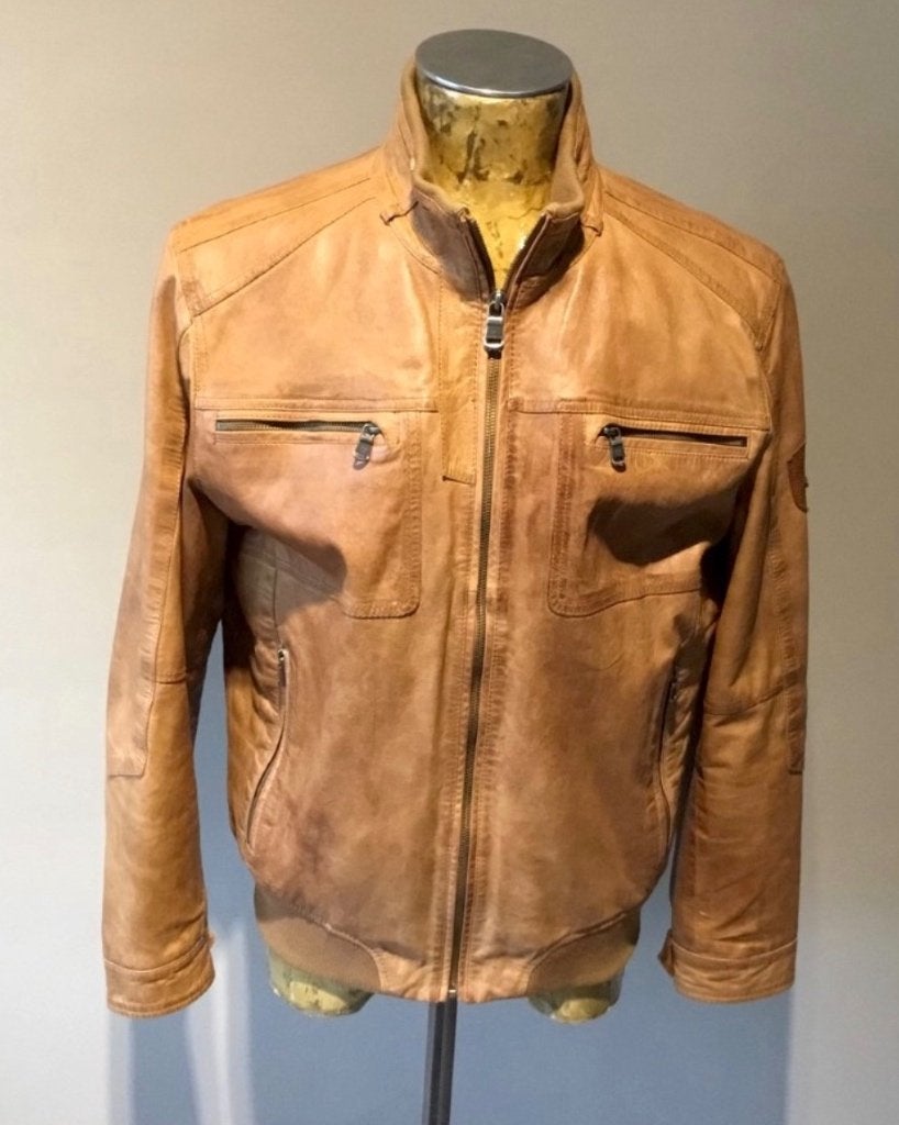Lederen jas, Bruin, Maat 48/50 (M), Nieuw, Ophalen of Verzenden