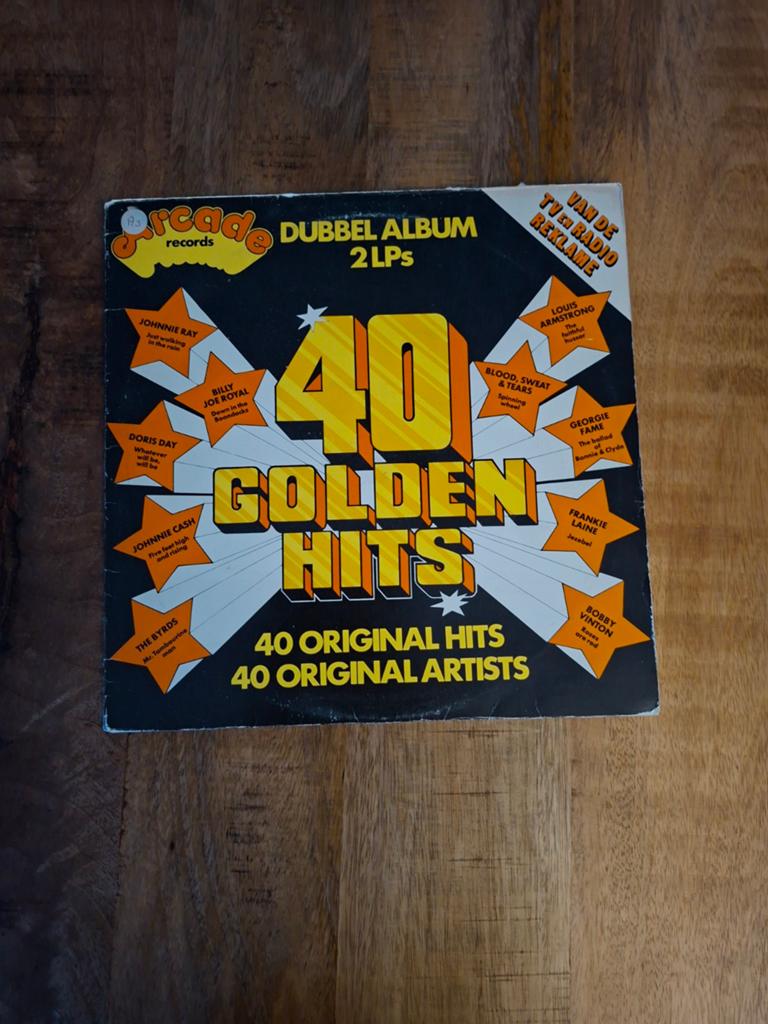 40 Golden Hits - Dubbel LP (Jaren '60 Pop/Rock), Gebruikt, Complilatie, Ophalen of Verzenden, Pop