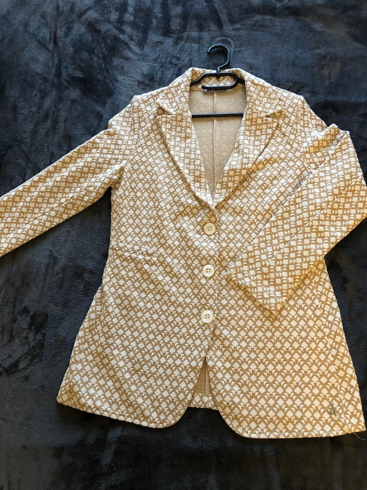 Angelle Milan stretch blazer maat L nieuw, Kleding | Dames, Jasjes, Kostuums en Pakken, Beige, Maat 42/44 (L), Nieuw, Ophalen of Verzenden