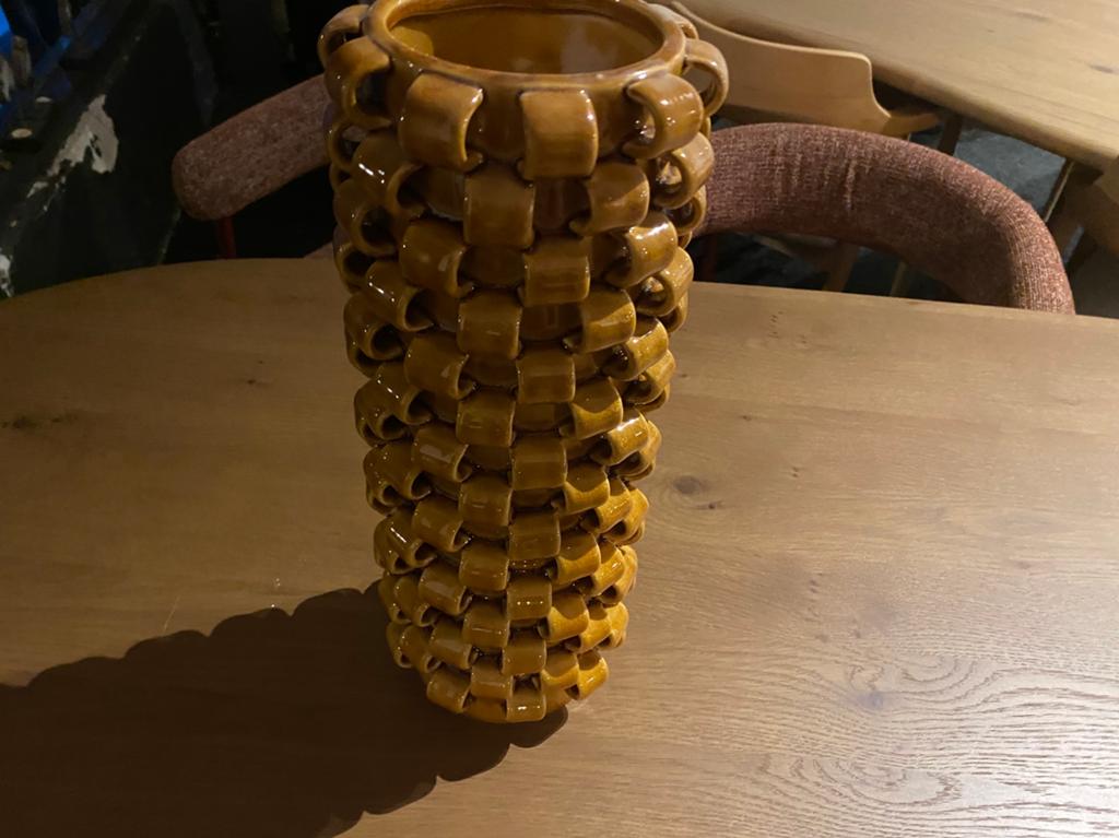 Unieke vintage vaas met honingraatstructuur, Ophalen, Nieuw, Overige kleuren