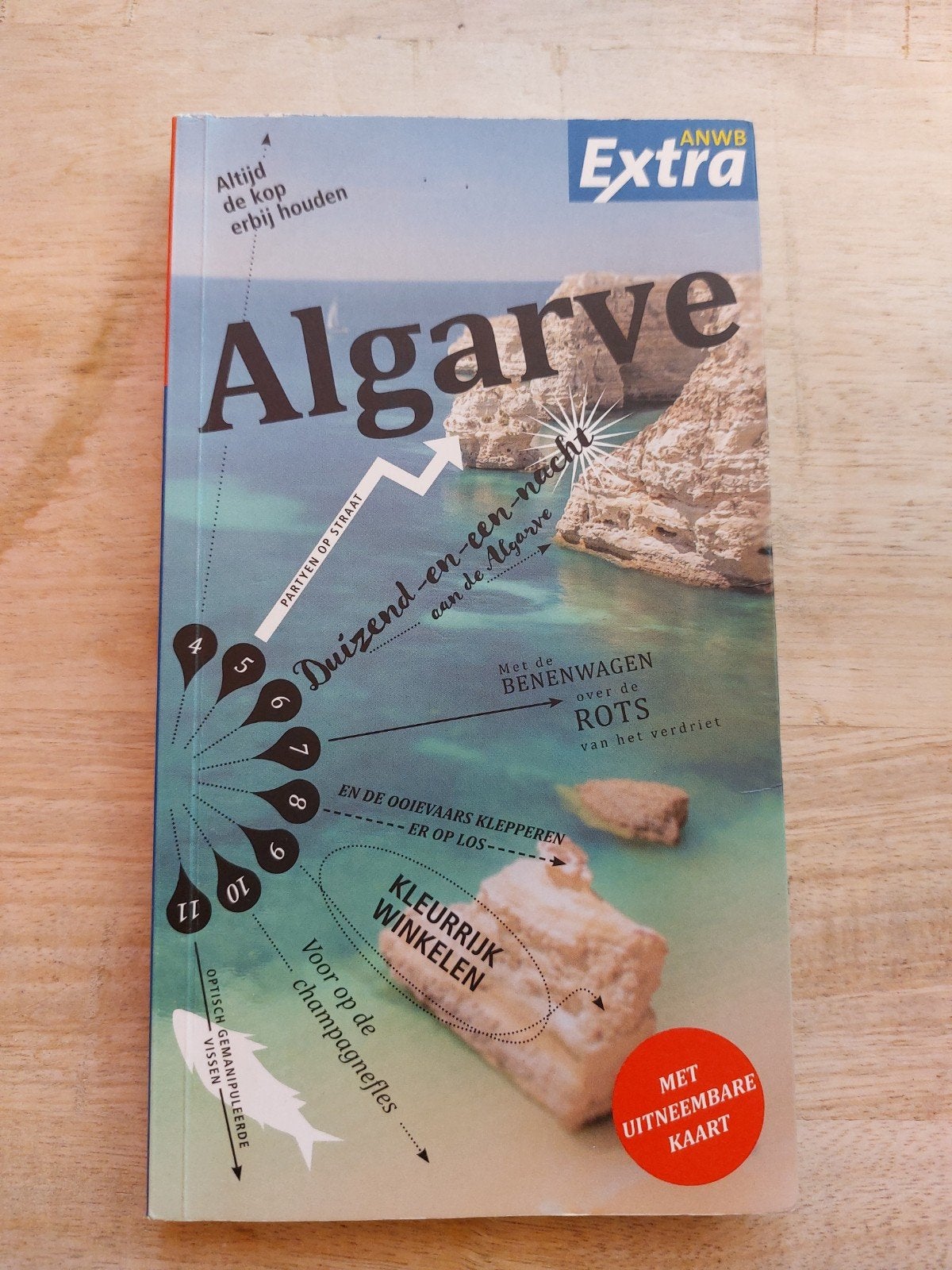 ANWB Extra Reisgids Algarve met uitneembare kaart, Europa, Ophalen of Verzenden, Reisgids of -boek, ANWB