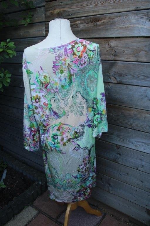 Jurk beige/ groen/ kleur Open End mt XL Vaste prijs, Kleding | Dames, Beige, Ophalen of Verzenden, Zo goed als nieuw, Maat 46/48 (XL) of groter