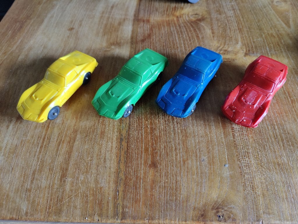 4 mooie stelco corvette autootjes als tomte, Ophalen of Verzenden, Gebruikt, Auto, Overige merken