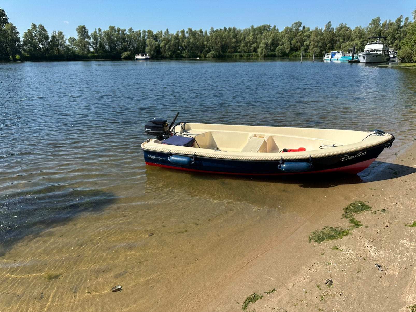 Visboot delfina 360 met 6 pk tohatsu, Ophalen, Zo goed als nieuw, Buitenboordmotor