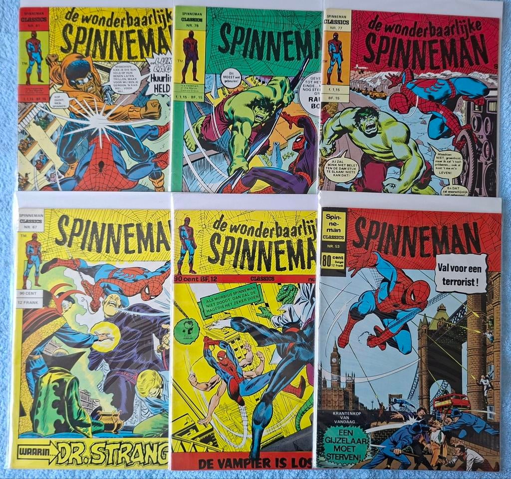 WONDERBAARLIJKE SPINNEMAN CLASSICS. 1971. 8 EURO PER STUK., Boeken, Meerdere comics, Ophalen of Verzenden, Gelezen, Europa