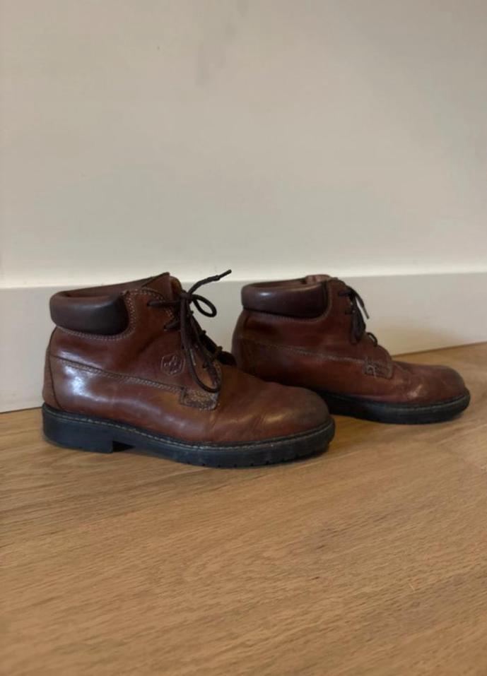 Lumberjack leren houthakkersschoenen klassiek model maat 37, Zwart, Gedragen, Wandelschoenen, Ophalen of Verzenden