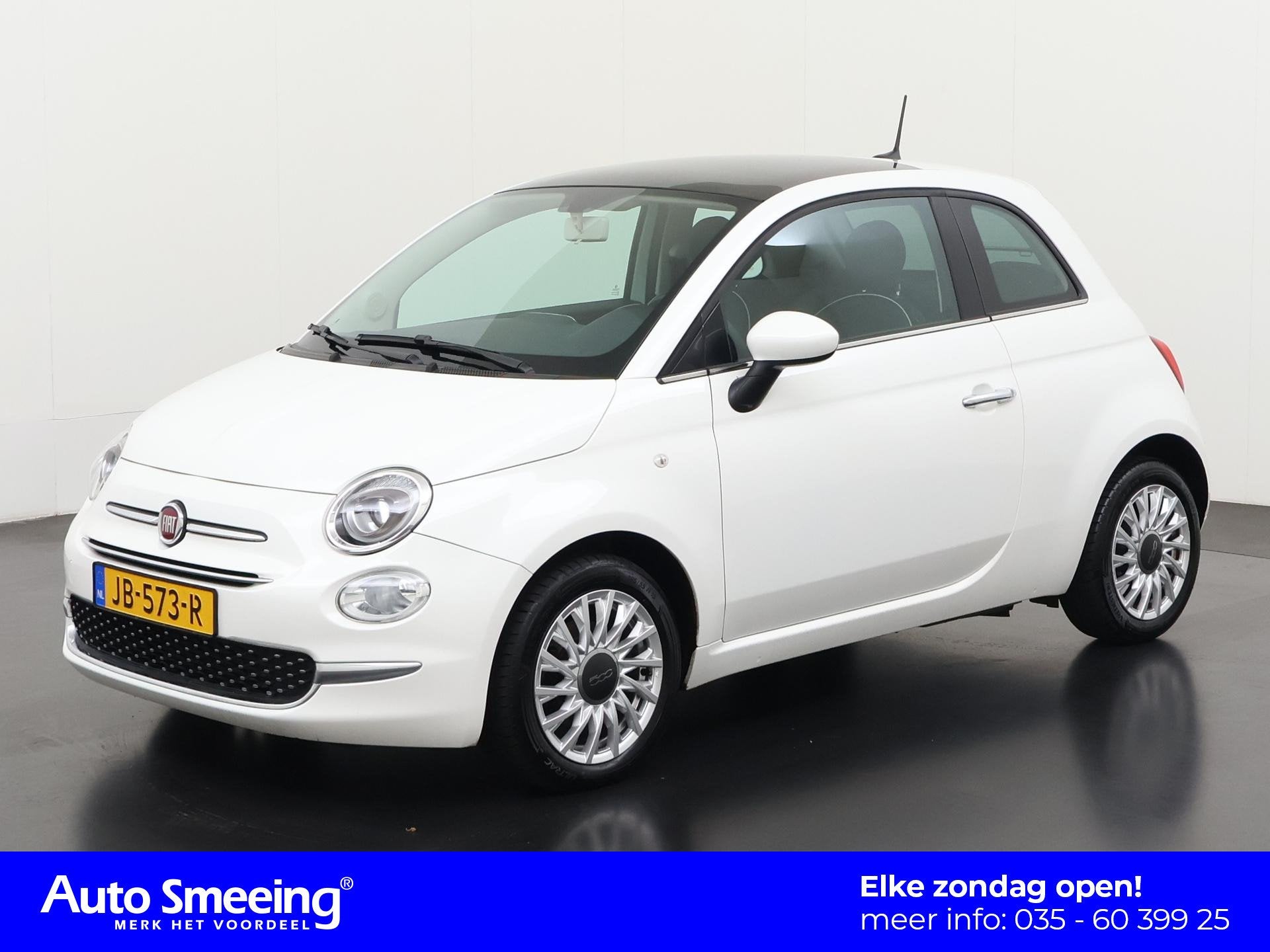 Fiat 500 1.2 Lounge | Panoramadak | Zondag Open!, Auto's, Voorwielaandrijving, Stof, Gebruikt, 4 cilinders