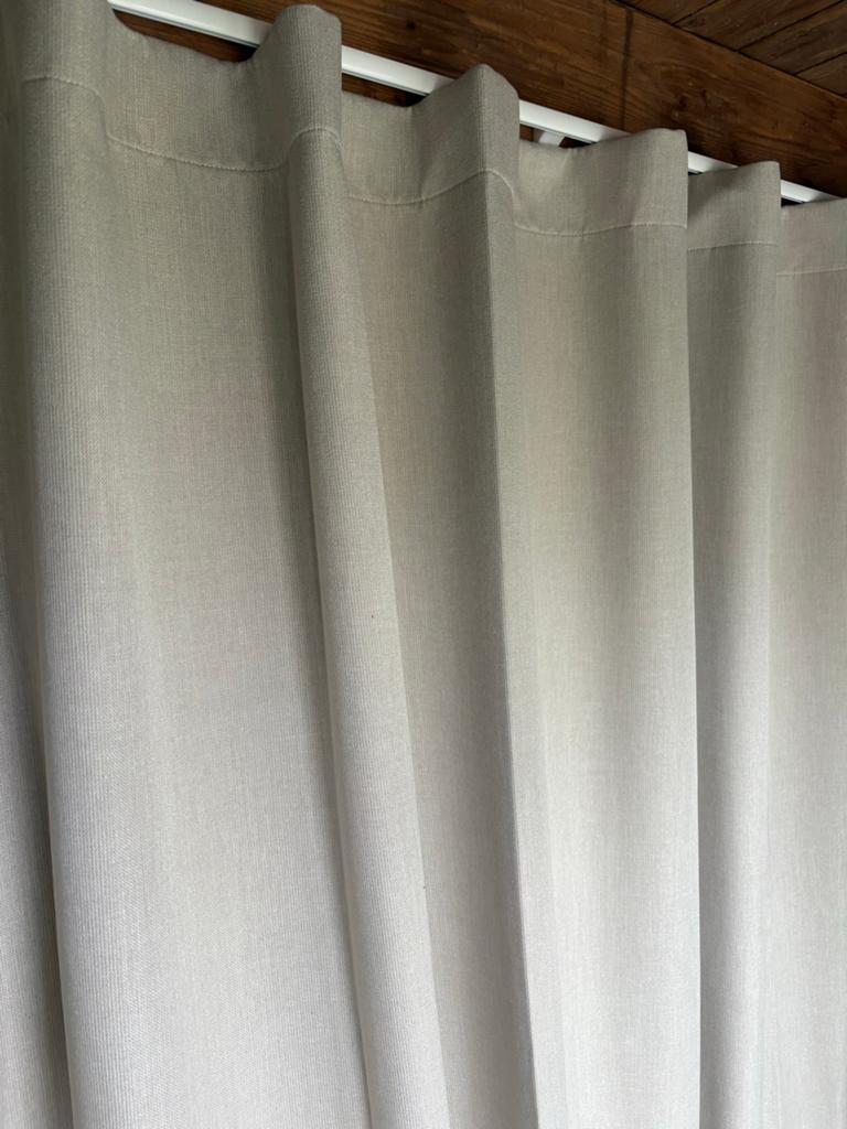 8182 Wave Overgordijnen - 210x310 cm - Neutraal, Ophalen of Verzenden, Gebruikt, Beige, 200 cm of meer