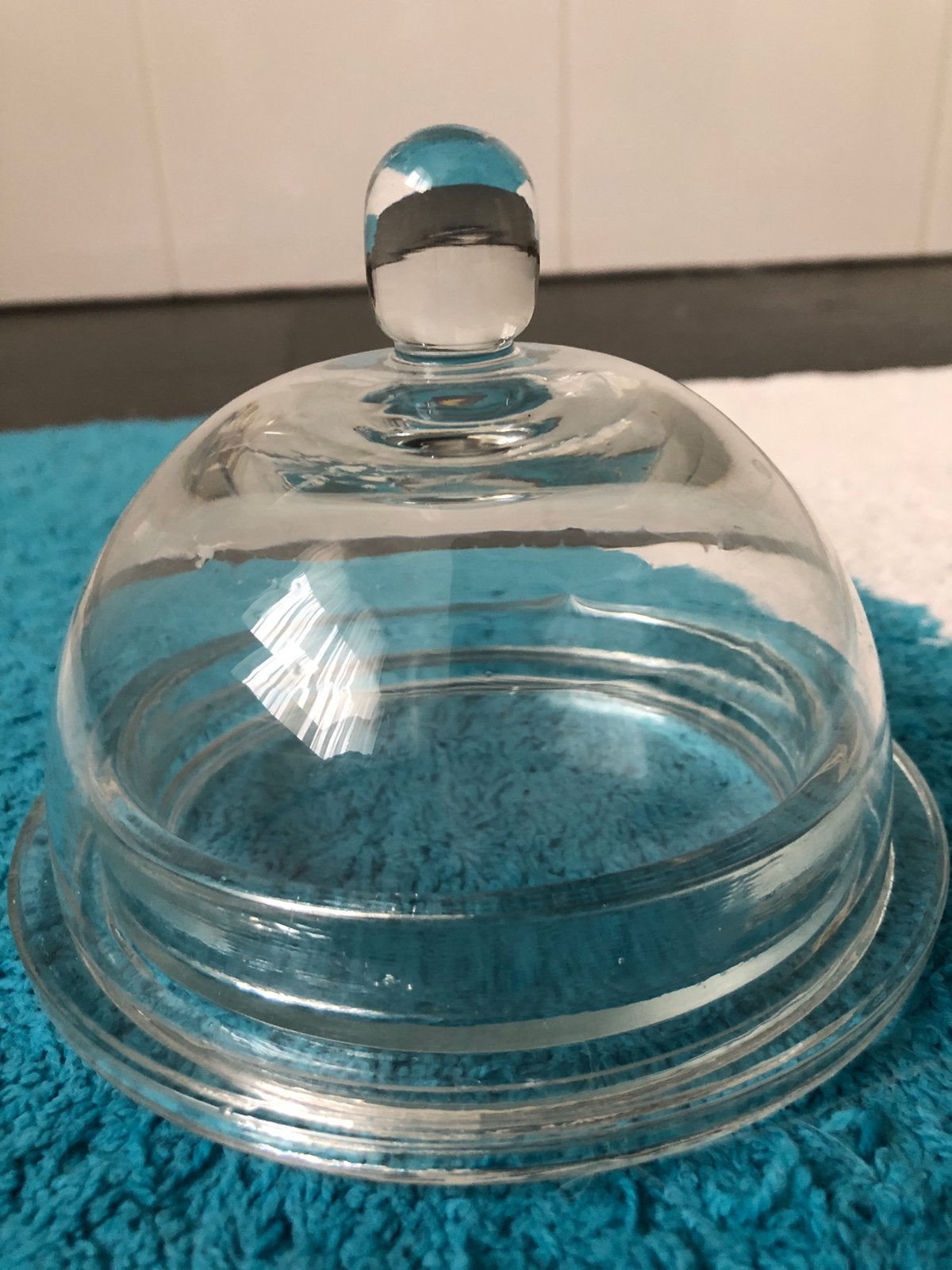 Glazen stolp met schaal - 12.5 cm doorsnee, Ophalen