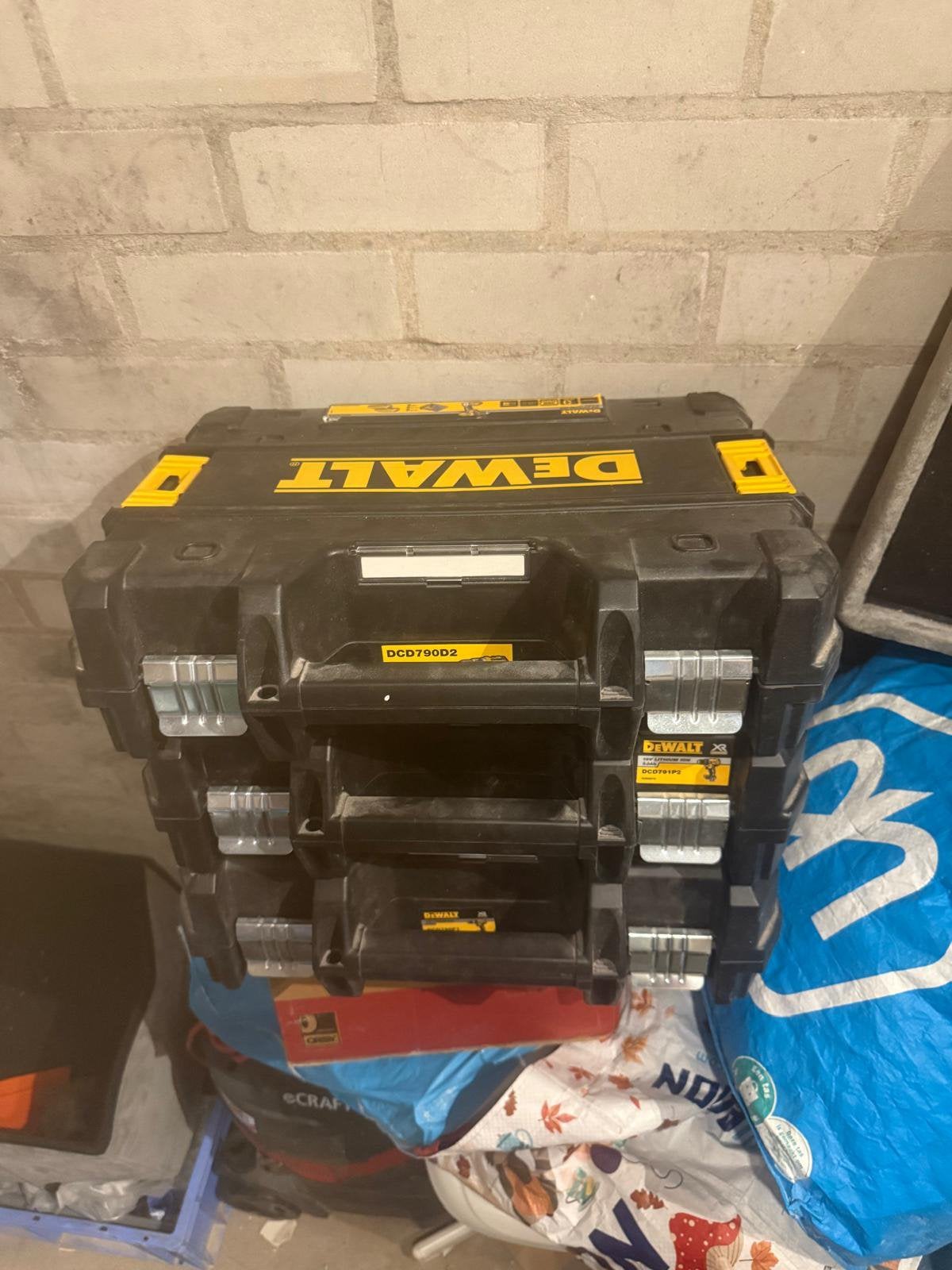 DeWalt TSTAK gereedschapskoffers - 3 stuks, Ophalen, Gebruikt