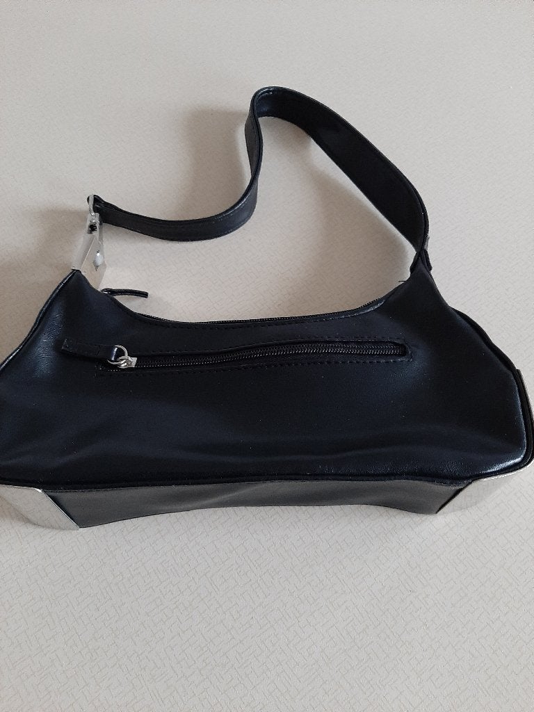 Zwarte dames handtas met ritsvakken, Ophalen of Verzenden, Gebruikt, Zwart, Handtas