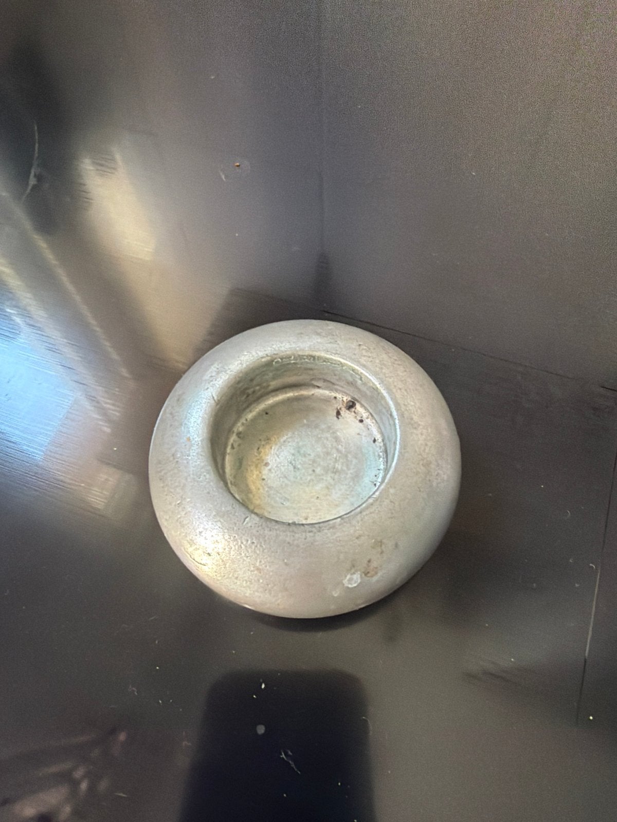 Vintage metalen schaaltje of kandelaar, Ophalen of Verzenden, Overige materialen
