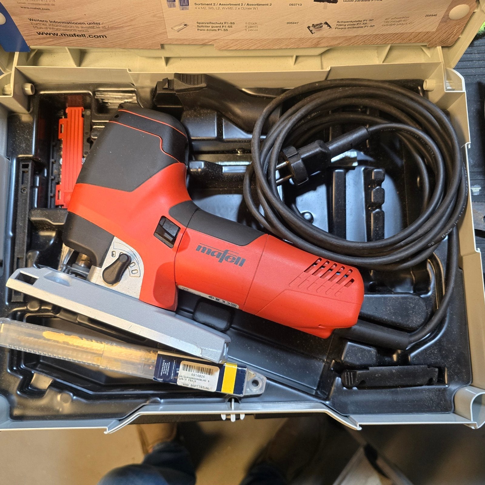 Mafell P1cc MaxiMax Decoupeerzaag - Zo goed als nieuw, 600 tot 1200 watt, Ophalen of Verzenden, Zo goed als nieuw, Mafell
