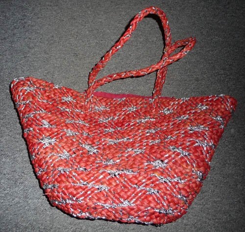 Hippe rode strand tas, Sieraden, Tassen en Uiterlijk, Tassen | Damestassen, Ophalen of Verzenden, Zo goed als nieuw