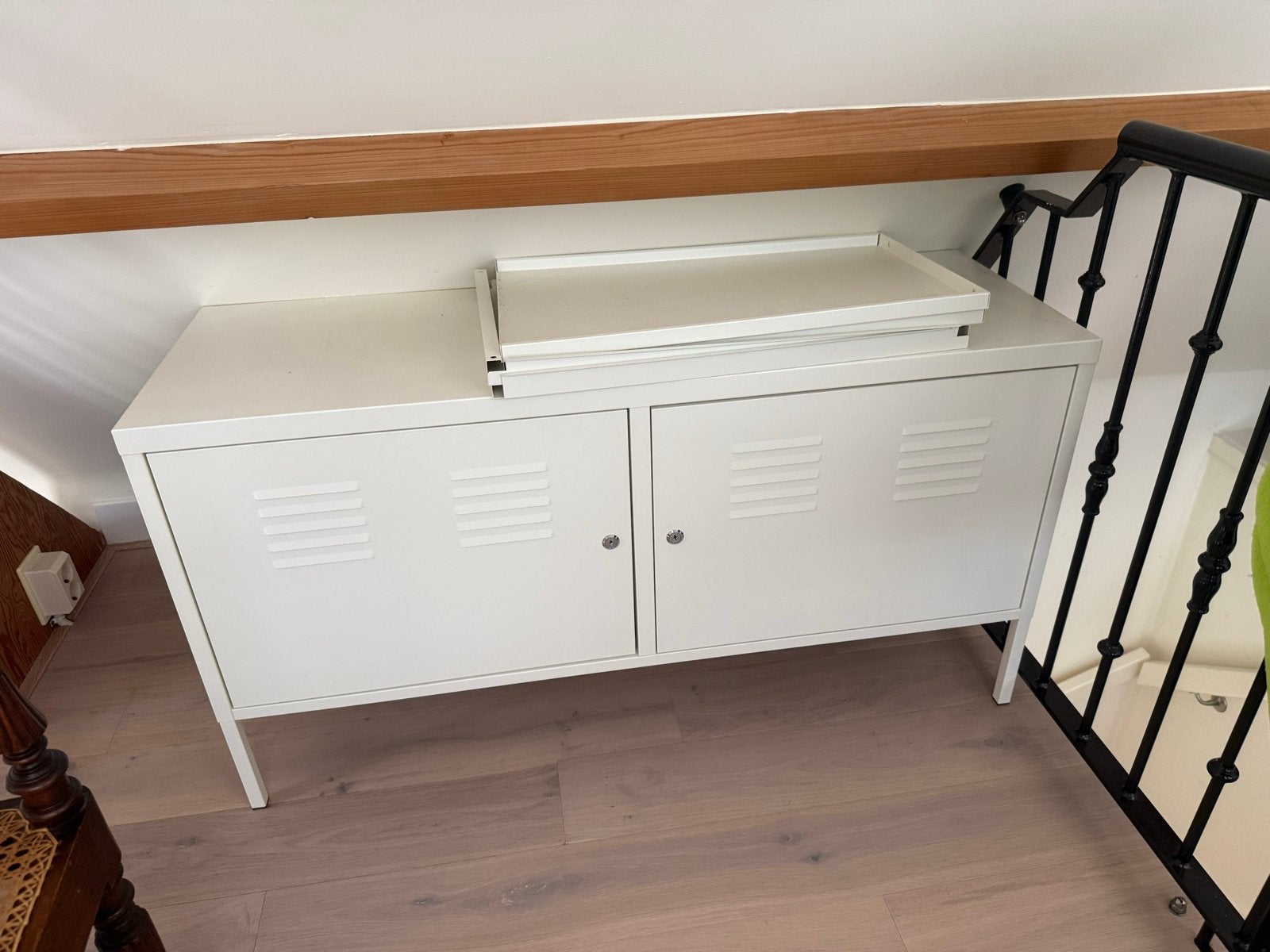 IKEA PS Kast Dressoir Wit Metaal, Gebruikt, 100 tot 150 cm, Ophalen of Verzenden, Metaal