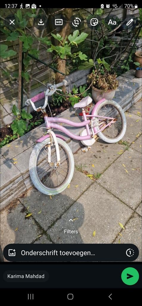 Kinder fiets GRATIS.OPHALEN, Ophalen of Verzenden, Gebruikt, 20 inch