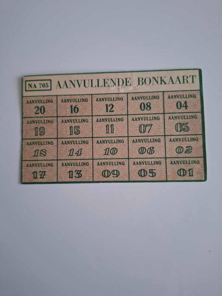 NA 705 aanvullende bonkaart document wo2 voedselbonnen, Verzamelen, Militaria | Tweede Wereldoorlog, Ophalen of Verzenden, Duitsland