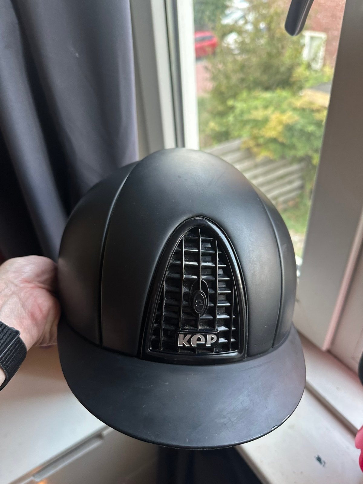 kep italia mat zwart, Dieren en Toebehoren, Paardrijkleding, Kep Italia, Gebruikt, Dressuur, Ophalen of Verzenden
